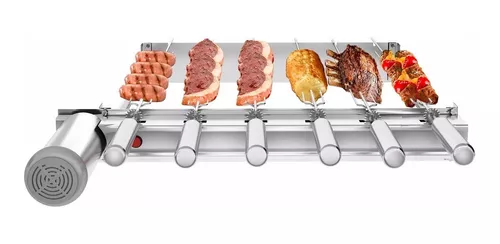 Grelha Cesto Espeto Giratório 65cm Grill Laurindos Curto