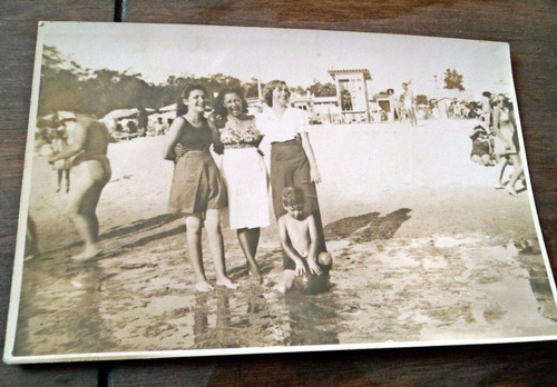 Antigua Fotografia Mujeres En Playa Ramirez 1944