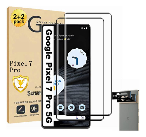 2 Protector Pantalla Para Google Pixel 7 Pro Lente Camara 3d