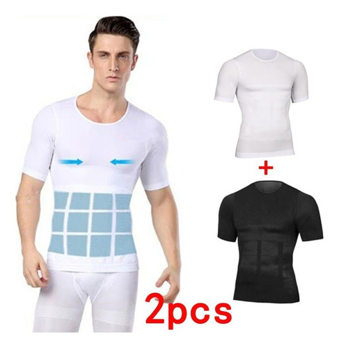 Camisa De Compresión Para Postura Masculina, 2 Piezas