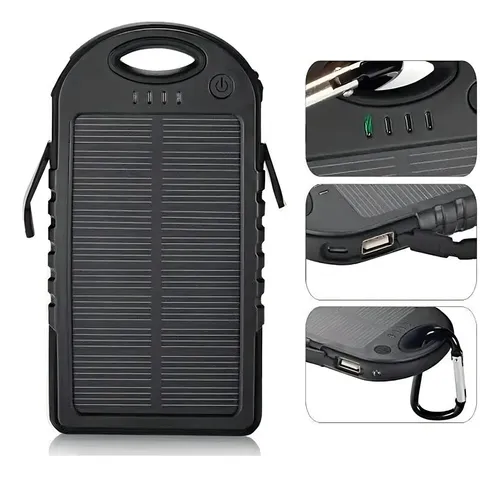Cargador Solar USB Portátil Power Bank 38000mAh para Celular y Tablet