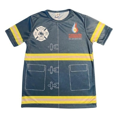 Imagen 2 de 5 de Remeras Niños Y Niñas Chaquetón Pequeños Bomberos