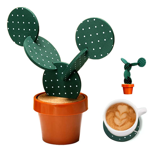 Juego De Posavasos De Cactus Para Bebidas De 6 Piezas, Diver