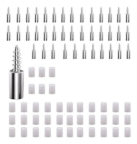 40 Tornillos Para Soporte De Estante Con Funda Antideslizant