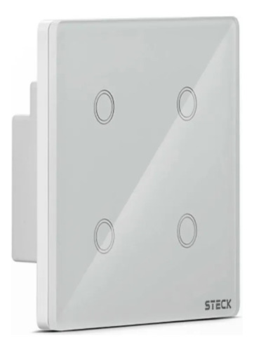 Kit 2 Interruptores Inteligentes 4x4 4 Módulos Branco Steck Corrente Nominal 10 A Voltagem Nominal 125 V