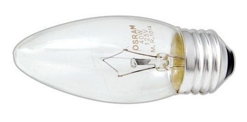 Foco Vela E27 Osram Claro Incandescente 25w 125 V