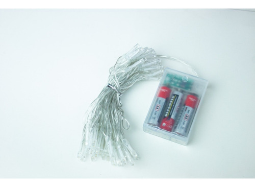 Fio Fada 50 Leds Branca Fixo A Pilha Cor das luzes Branco 110V