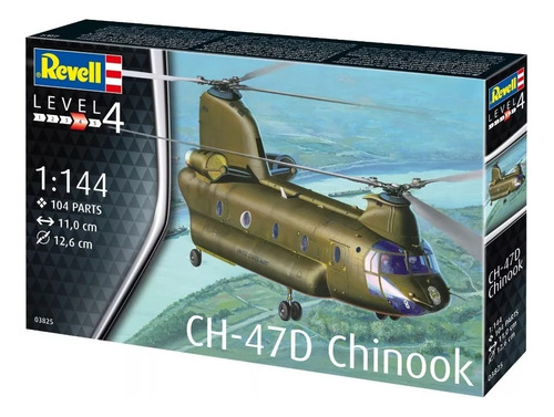 Revell Helicoptero Ch-47d Chinook 1/144 P/ Armar Pintar