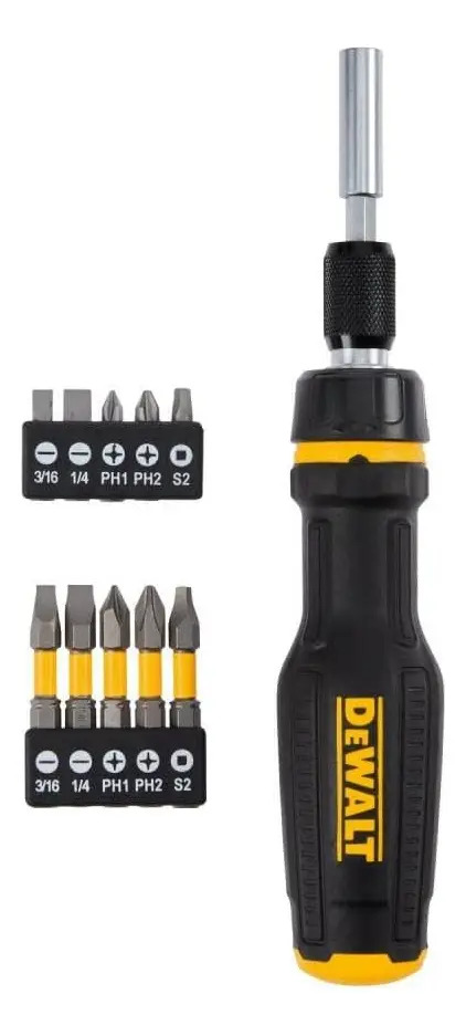 Chave de fenda telescópica multibits Dewalt Maxfit, pacote com 10