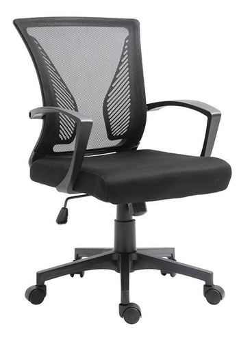 Silla Ejecutiva De Oficina Ergonomica Estilo Moderno Negro