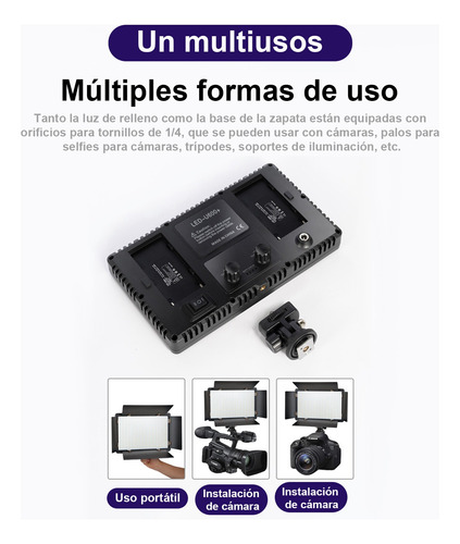 Luz De Video Con Batería Np-f550/570 Y Trípode,2 Piezas