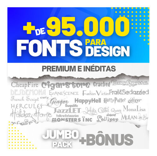 Jumbo Pack 95000 Fontes Para Designer Gráfico + Bônus