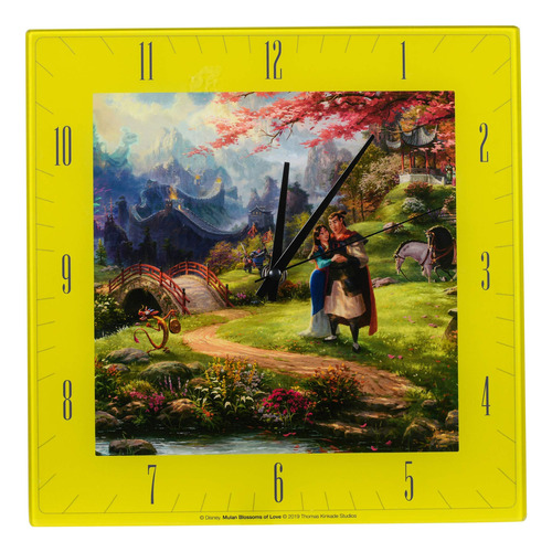 Mulan Blossoms Of Love Disney Kinkade - Reloj De Pared Cuadr