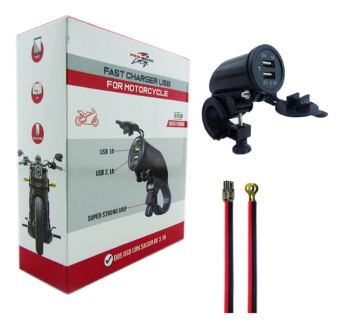 Cargador Para Moto 2 Usb Ppro-biker.