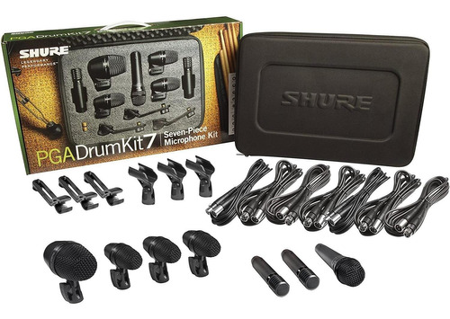 Paquete De Micrófonos Para Batería Shure 7pzas Pgadrum Meses