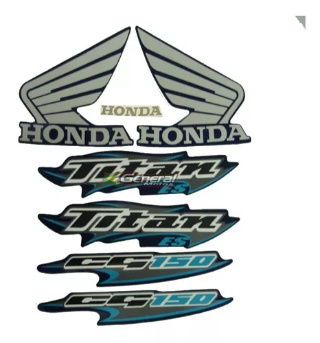  Kit Adhesivos Conjunto Pistas Moto Honda Titan Es Azul