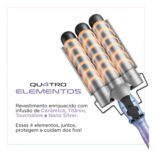 Modelador de Cachos Triondas By Juliette Mondial 180W Bivolt MCT-JU-03