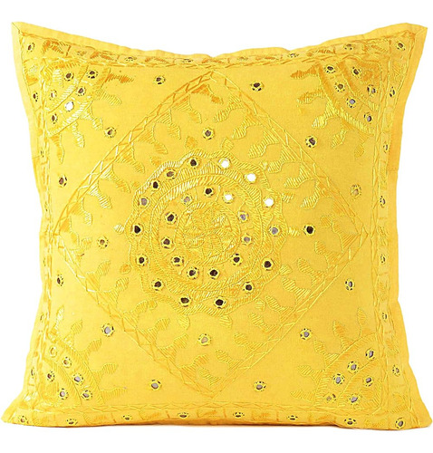 Ojos De La India Funda De Almohada Boho Decorativa Bordada C