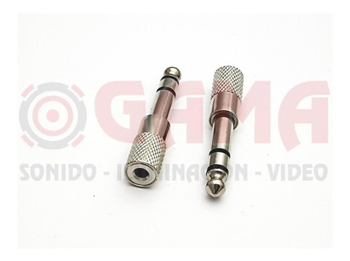 Adaptador 1 Plug 6.5 St A 1 Jack 3.5 St Metalico Cp25-090b C
