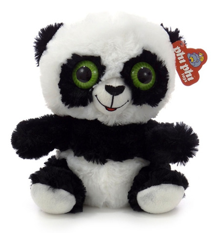 Imagen 1 de 6 de Peluche Oso Panda Sentado 23cm Ojos Tiernos Phi Toys Suave