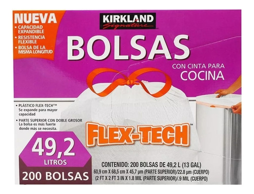 Bolsas Para Basura De Plástico Con Cinta Kirkland Signature 