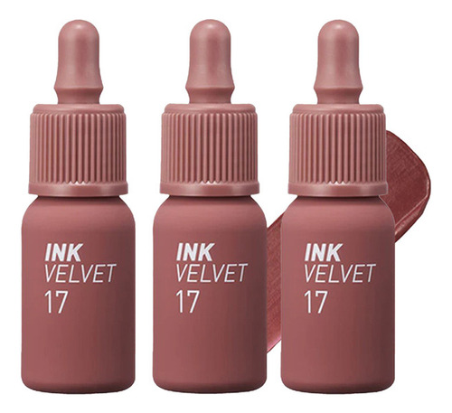 3 Tinta De Labios Ink Velvet N°17 Rosy Nude - Peripera