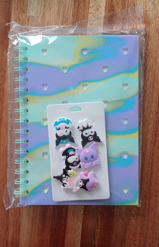 Cuaderno Libreta Con Pines Compatibles Crocs Kuromi Modelos Modelo 3