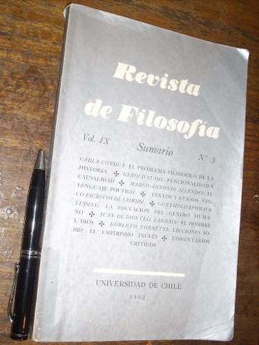 Revista De Filosofía 1962 Carla Cordua Torretti Y Otros