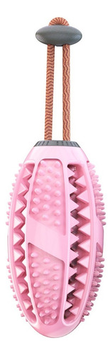 Juguete Para Perros Con Cuerda Y Pelota De Plástico Oval Color Rosa claro