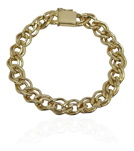 Pulseira Romana Grossa Ouro 18k 750 22 Cm 10 Mm
