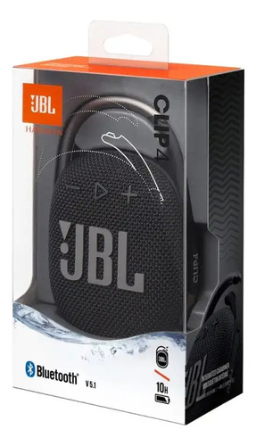 Parlante Jbl Clip 4 Con Bluetooth Negro Replica Original (Reacondicionado)