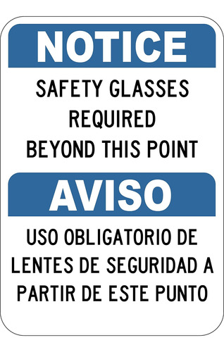 Anteojo Seguridad Requiere Español Ingl 7 X 10  Fabricada No