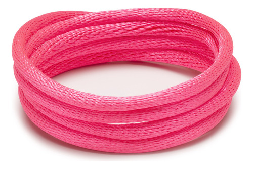 Fio De Seda Cordão De Cetim Rabo De Rato 4 Mm Artepunto 40 M Cor Rosa Neon
