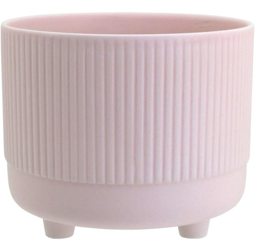 Cachepô Vaso De Planta Decorativo 11x13x13cm Cerâmica Rosa