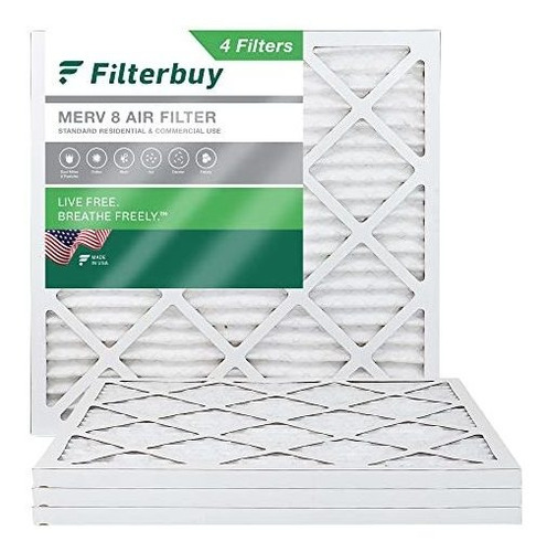 Filterbuy 16x16x1 Merv 8 De Filtro Plisado Ac Horno De Aire,