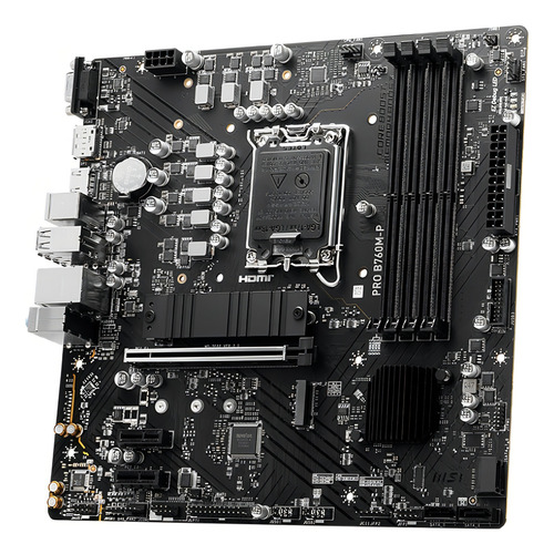 T. Madre Msi Pro B760m-p Ddr5, Intel B760 Matx Negro Lga1700