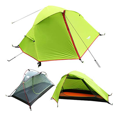 3.3lb 1 Person Backpacking Tent Solo With Free Footprin...