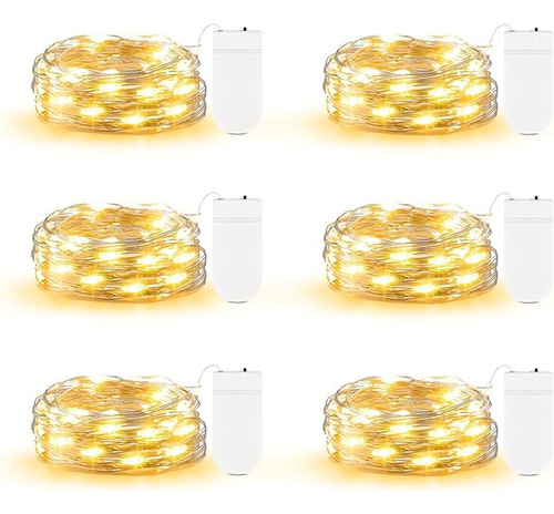 6 Pack Fairy Lights Battery Operated 7ft 20 Led String Light