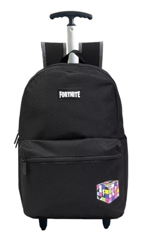 Mochila Escolar Juvenil Fortnite Gamer Jogador Rodinhas