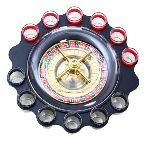 Juego De 12 Copas De Vino Giratorias Con Ruleta Rusa