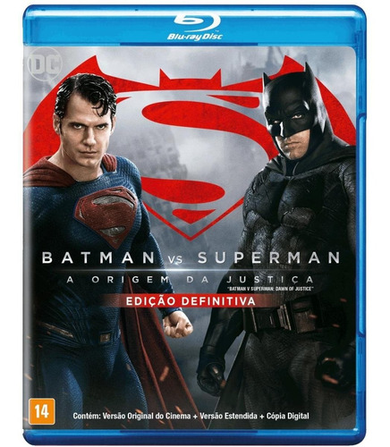 Batman Vs Superman - A Origem Da Justiça  Blu-ray -  2 D