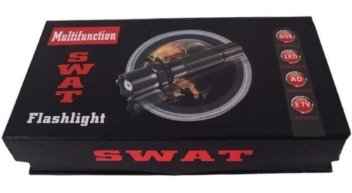 Lanterna Tática Swat Recarregável De Led Com Sinalizador