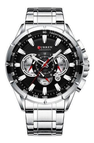 Curren Mens T Relógio De Pulso Com Correia De Aço Inoxidá