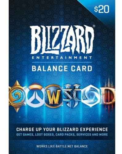 Tarjeta Blizzard Balance 20 Usd Codigo Original Envio Rapido