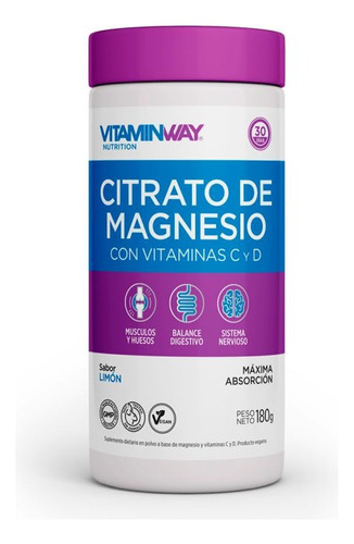Citrato De Magnesio En Polvo Vitamin Way Vitaminas C, D