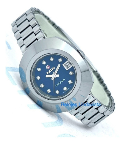 Reloj Rado Diastar Azul Dama Tungsteno Plateado