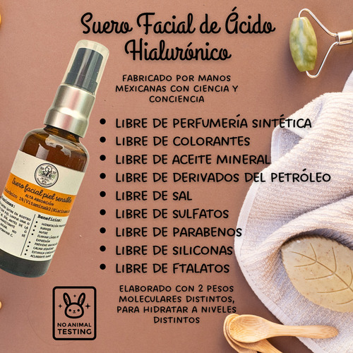Suero Facial Niacinamina 8%, Ácido Hialuronico 1%, Vit. K2