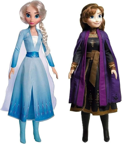 Conjunto Boneca Elza E Anna 55 Cm Frozen - Baby Brink