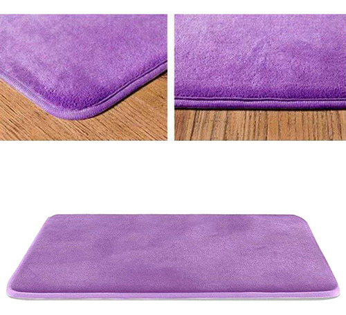Alfombra De Baño De Espuma De Memoria Suave, Morado 40x60cm