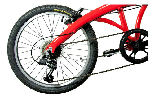 Bicicleta Utopia R20 7v Plegable Aluminio Rojo Benotto